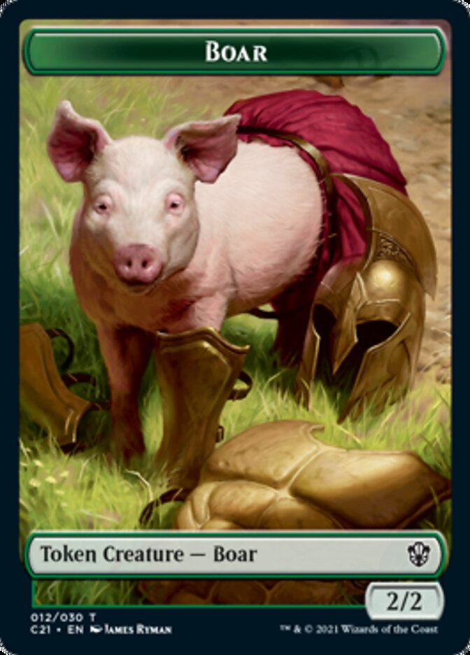 Hydra // Boar Double-Sided Token [Commander 2021 Tokens] | Card Merchant Takapuna