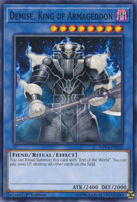 Demise, King of Armageddon [MP18-EN232] Common | Card Merchant Takapuna