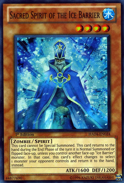 Sacred Spirit of the Ice Barrier [HA04-EN024] Super Rare | Card Merchant Takapuna