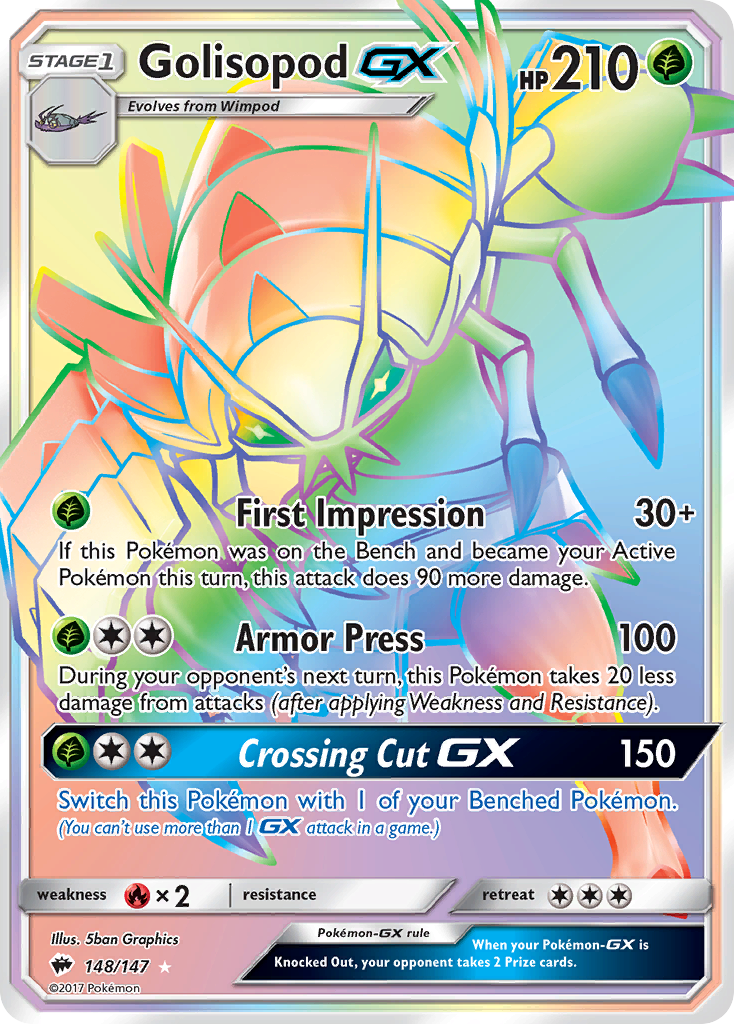 Golisopod GX (148/147) [Sun & Moon: Burning Shadows] | Card Merchant Takapuna