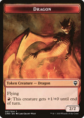 Dragon // Soldier Double-Sided Token [Commander Legends Tokens] | Card Merchant Takapuna