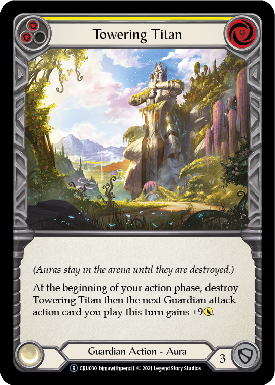 Towering Titan (Yellow) [U-CRU030] (Crucible of War Unlimited)  Unlimited Rainbow Foil | Card Merchant Takapuna