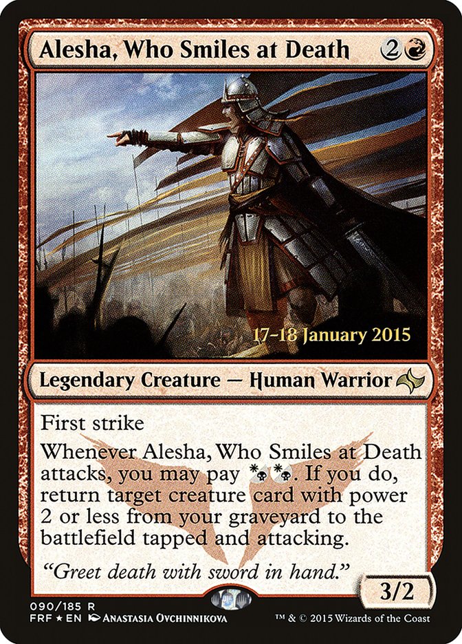 Alesha, Who Smiles at Death [Fate Reforged Prerelease Promos] | Card Merchant Takapuna