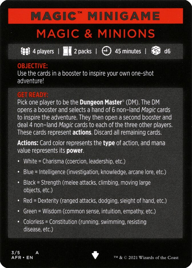 Magic & Minions (Magic Minigame) [Dungeons & Dragons: Adventures in the Forgotten Realms Minigame] | Card Merchant Takapuna