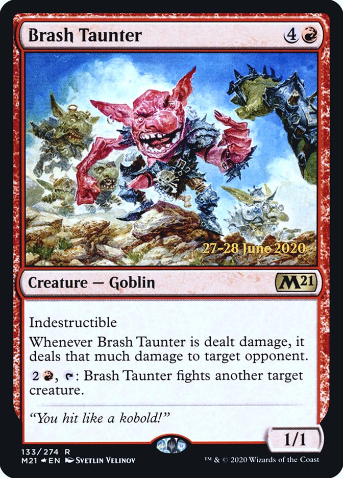 Brash Taunter [Core Set 2021 Prerelease Promos] | Card Merchant Takapuna