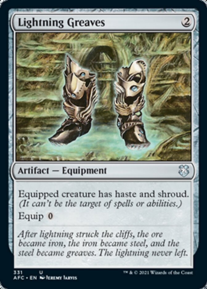 Lightning Greaves [Dungeons & Dragons: Adventures in the Forgotten Realms Commander] | Card Merchant Takapuna