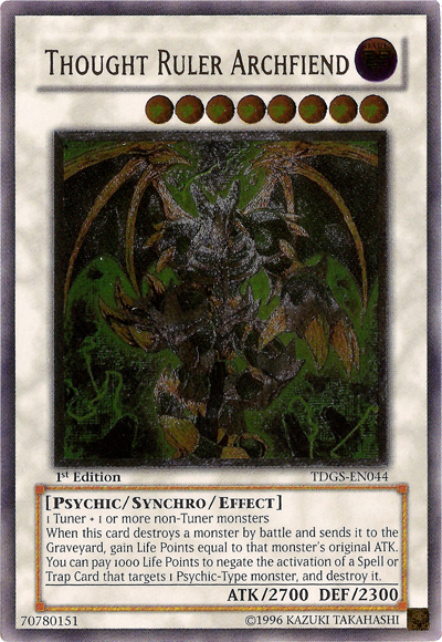 Thought Ruler Archfiend [TDGS-EN044] Ultimate Rare | Card Merchant Takapuna