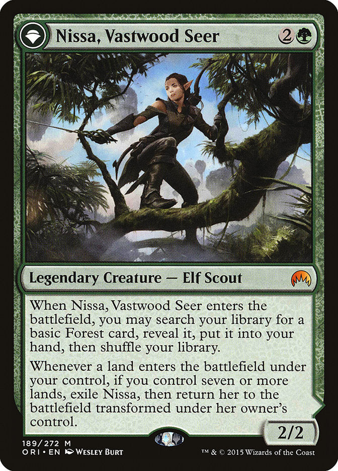 Nissa, Vastwood Seer // Nissa, Sage Animist [Magic Origins] | Card Merchant Takapuna