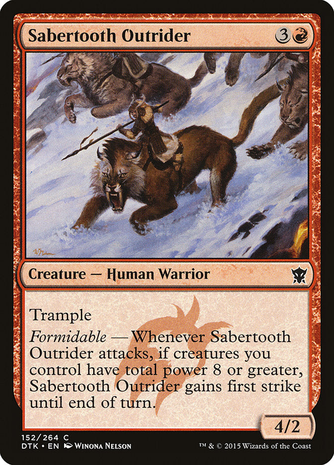 Sabertooth Outrider [Dragons of Tarkir] | Card Merchant Takapuna