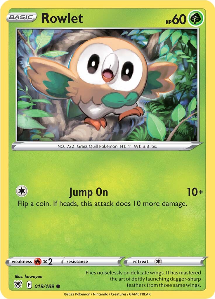 Rowlet (019/189) [Sword & Shield: Astral Radiance] | Card Merchant Takapuna