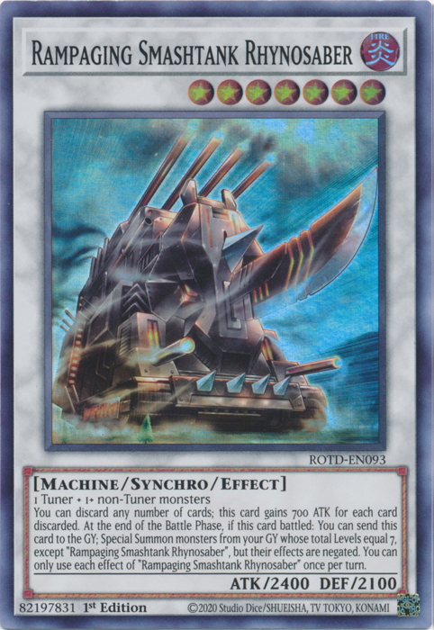 Rampaging Smashtank Rhynosaber [ROTD-EN093] Super Rare | Card Merchant Takapuna