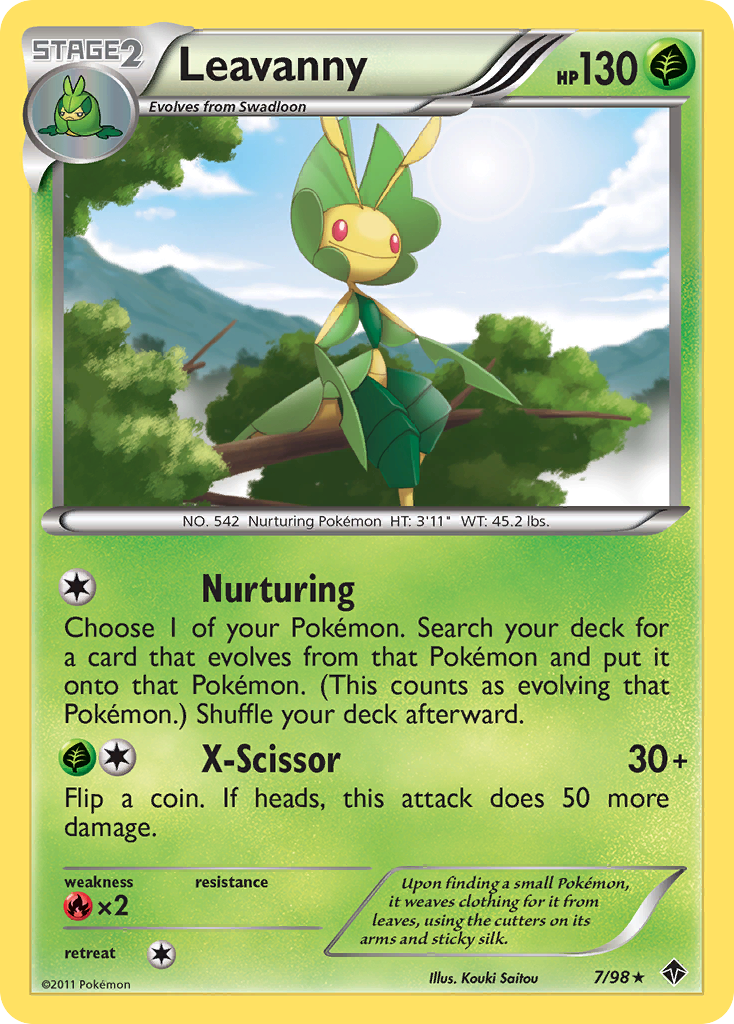 Leavanny (7/98) [Black & White: Emerging Powers] | Card Merchant Takapuna