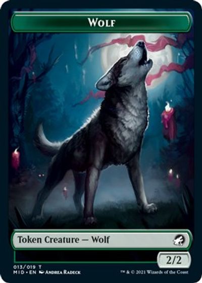 Rhino // Wolf Double-Sided Token [Innistrad: Midnight Hunt Commander Tokens] | Card Merchant Takapuna