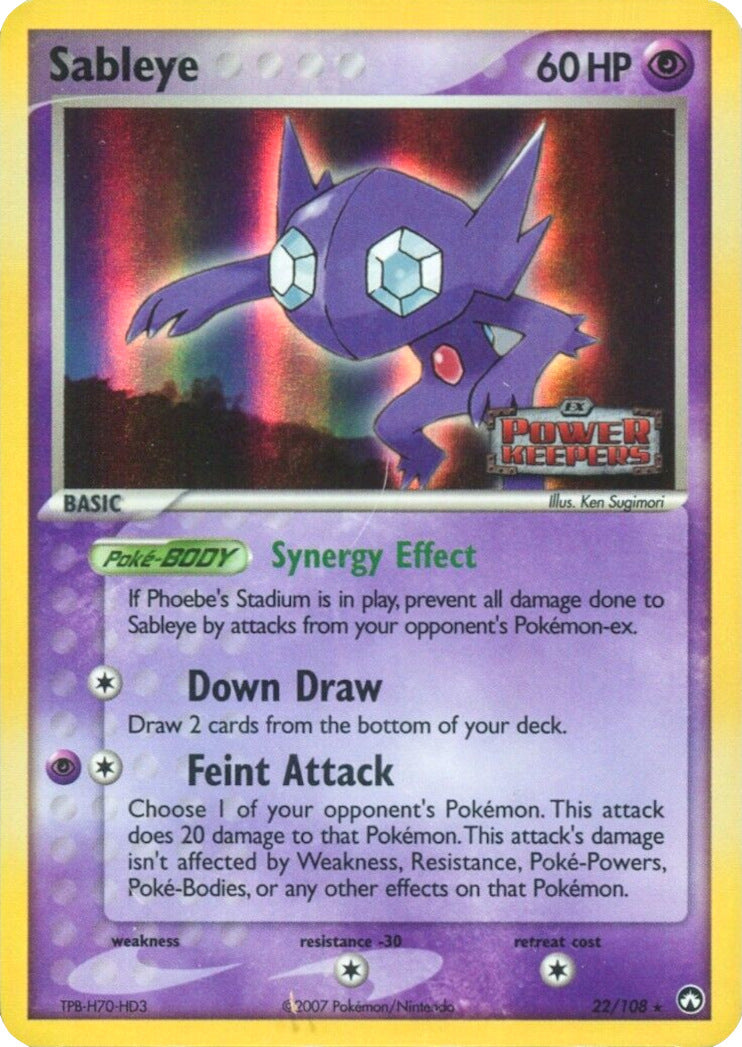 Sableye (22/108) (Stamped) [EX: Power Keepers] | Card Merchant Takapuna