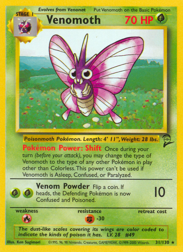 Venomoth (31/130) [Base Set 2] | Card Merchant Takapuna