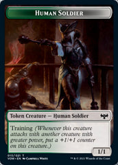 Zombie (008) // Human Soldier Double-Sided Token [Innistrad: Crimson Vow Tokens] | Card Merchant Takapuna