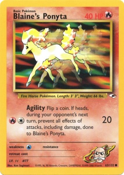 Blaine's Ponyta (63/132) [Gym Heroes Unlimited] | Card Merchant Takapuna