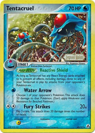 Tentacruel (45/92) (Stamped) [EX: Legend Maker] | Card Merchant Takapuna