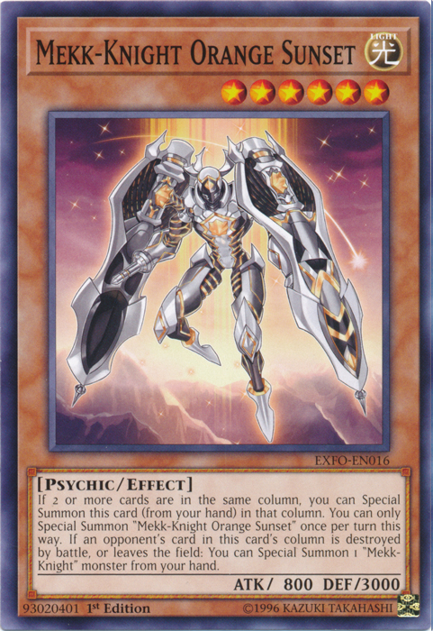 Mekk-Knight Orange Sunset [EXFO-EN016] Common | Card Merchant Takapuna