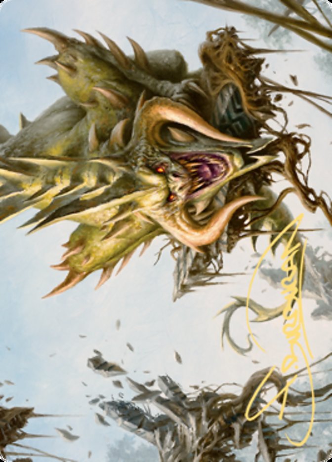 Canopy Baloth Art Card (Gold-Stamped Signature) [Zendikar Rising Art Series] | Card Merchant Takapuna