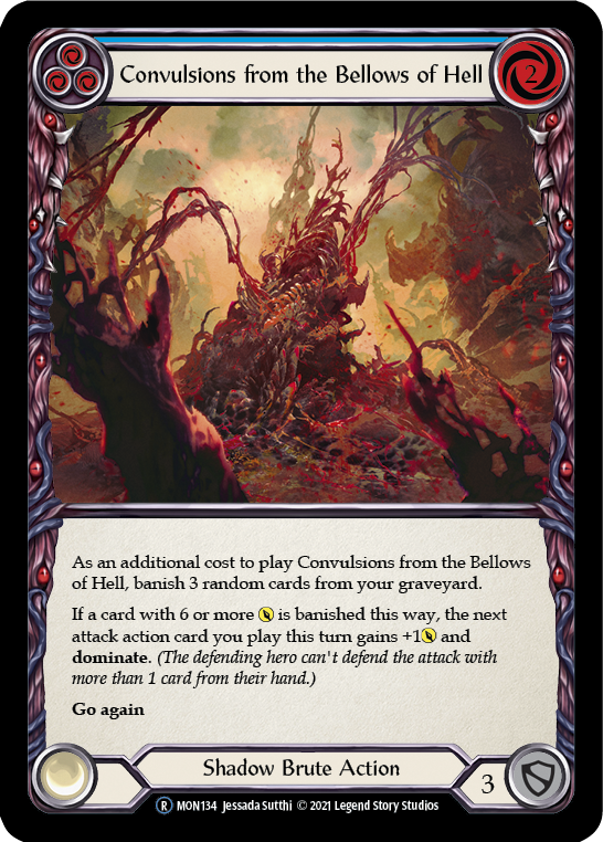 Convulsions from the Bellows of Hell (Blue) [U-MON134] (Monarch Unlimited)  Unlimited Normal | Card Merchant Takapuna