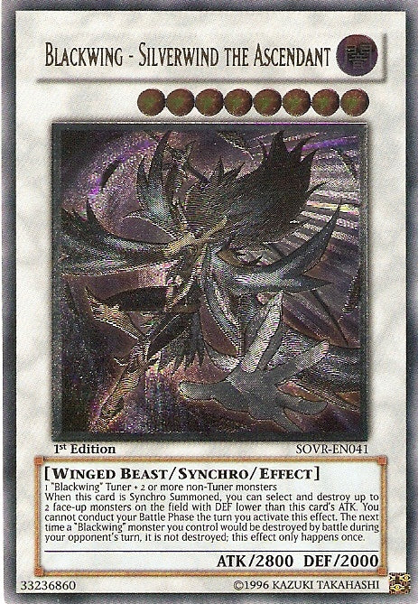 Blackwing - Silverwind the Ascendant [SOVR-EN041] Ultimate Rare | Card Merchant Takapuna