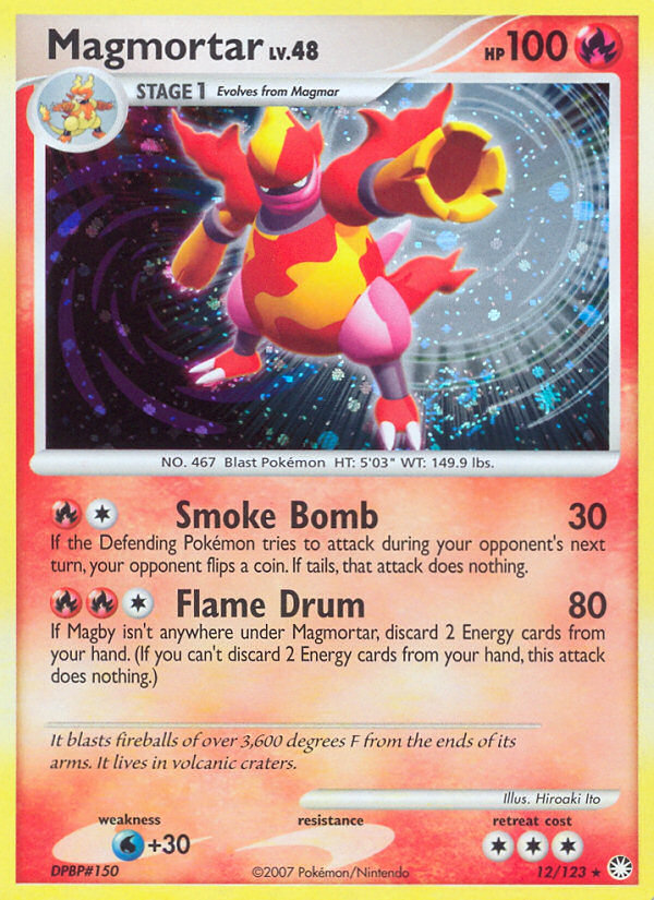 Magmortar (12/123) [Diamond & Pearl: Mysterious Treasures] | Card Merchant Takapuna