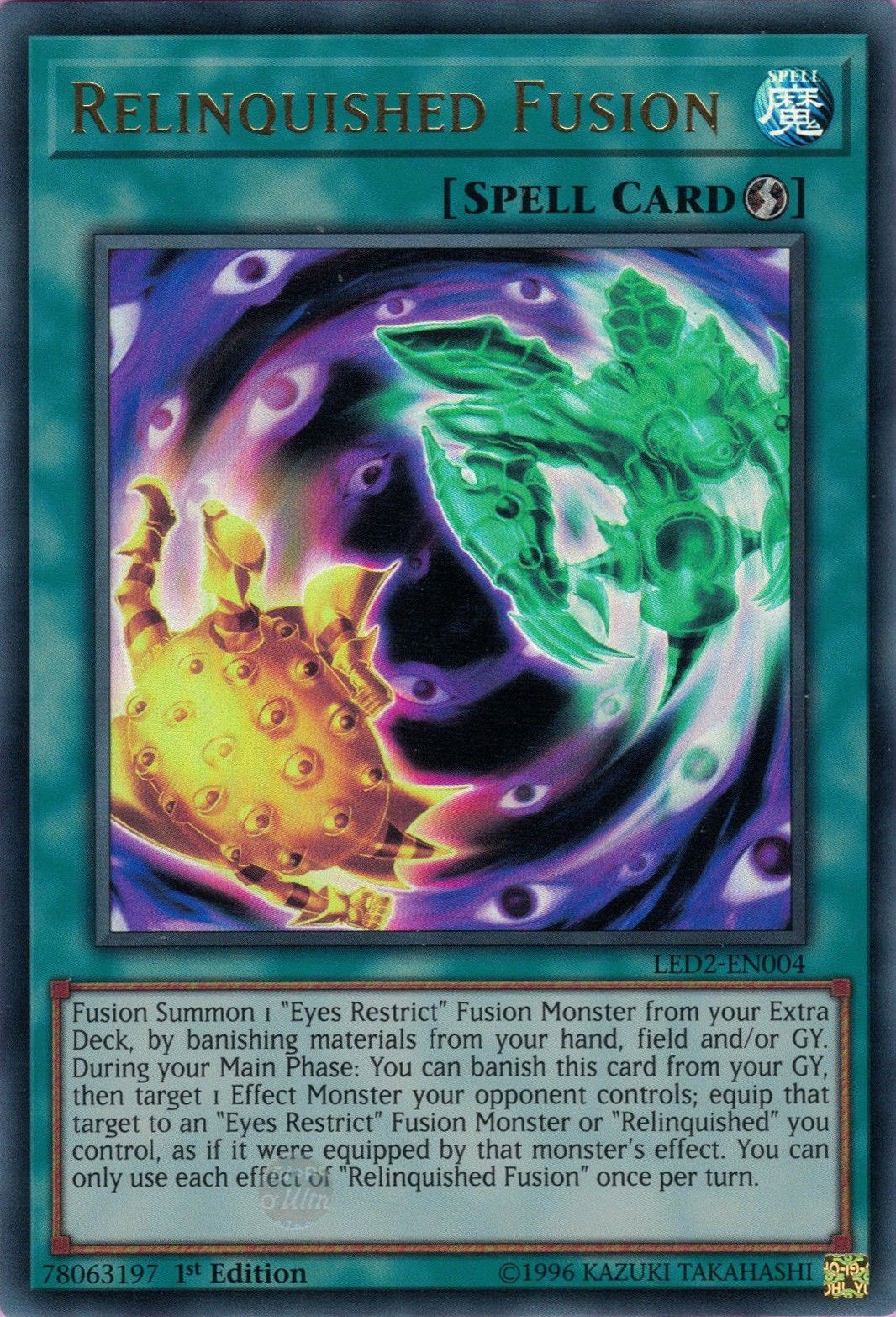 Relinquished Fusion [LED2-EN004] Ultra Rare | Card Merchant Takapuna