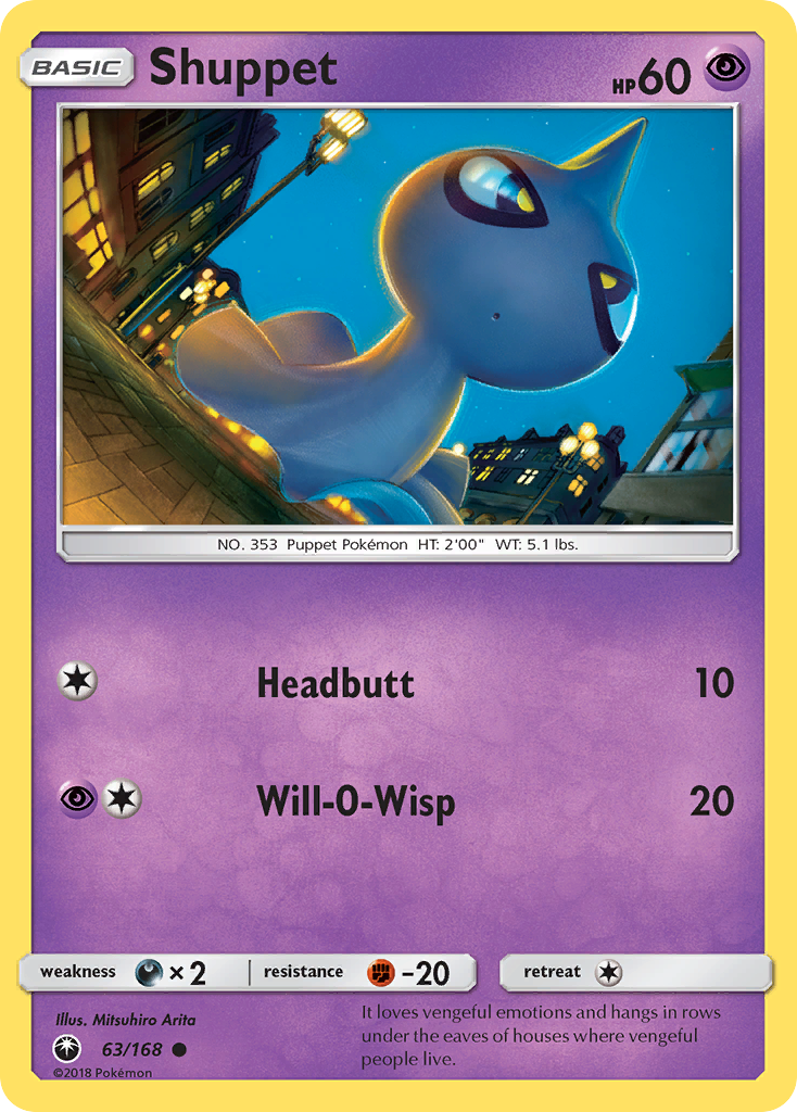 Shuppet (63/168) [Sun & Moon: Celestial Storm] | Card Merchant Takapuna