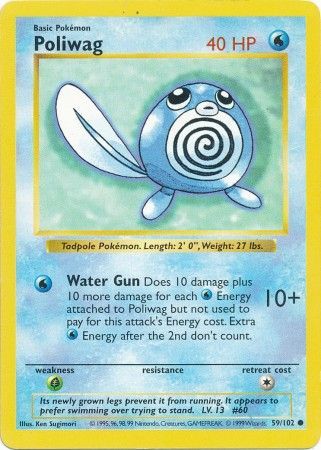 Poliwag (59/102) [Base Set Shadowless Unlimited] | Card Merchant Takapuna