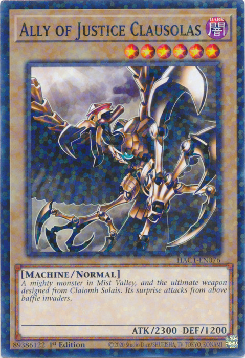 Ally of Justice Clausolas (Duel Terminal) [HAC1-EN076] Common | Card Merchant Takapuna