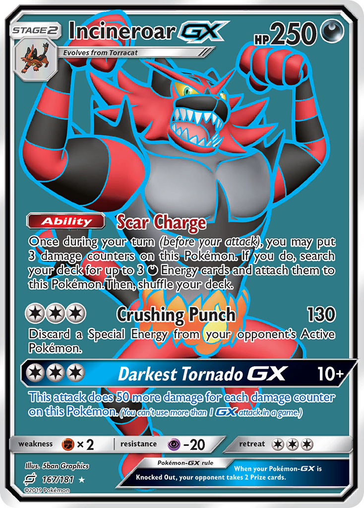 Incineroar GX (167/181) [Sun & Moon: Team Up] | Card Merchant Takapuna