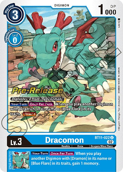 Dracomon [BT11-022] [Dimensional Phase Pre-Release Promos] | Card Merchant Takapuna