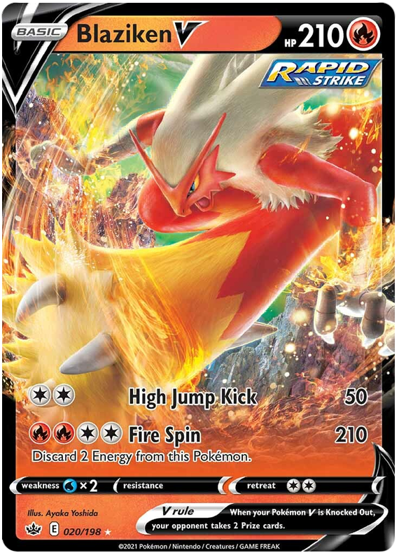 Blaziken V (020/198) [Sword & Shield: Chilling Reign] | Card Merchant Takapuna