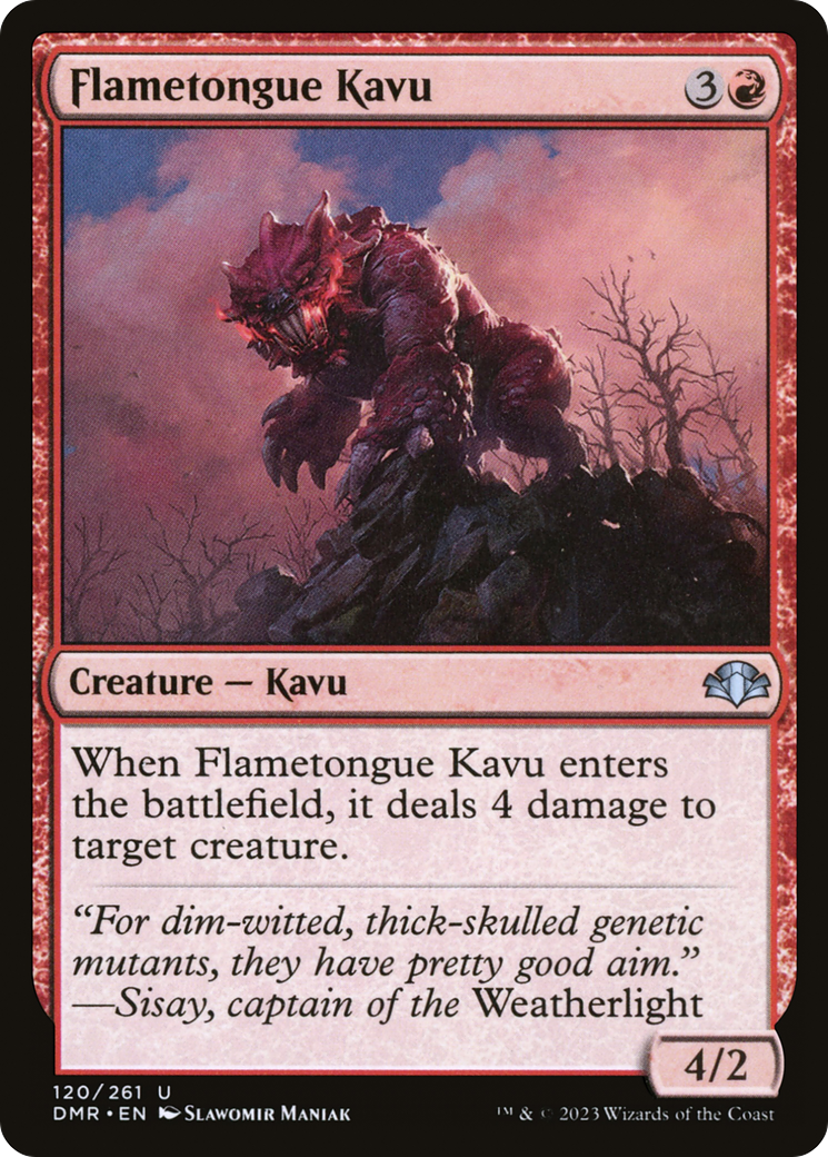 Flametongue Kavu [Dominaria Remastered] | Card Merchant Takapuna