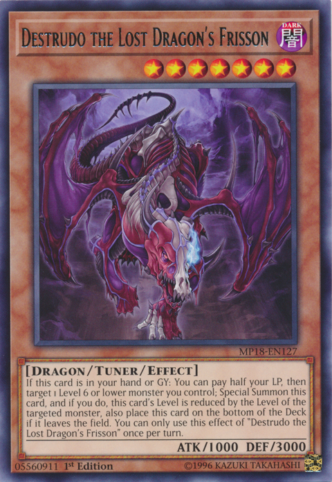 Destrudo the Lost Dragon's Frisson [MP18-EN127] Rare | Card Merchant Takapuna