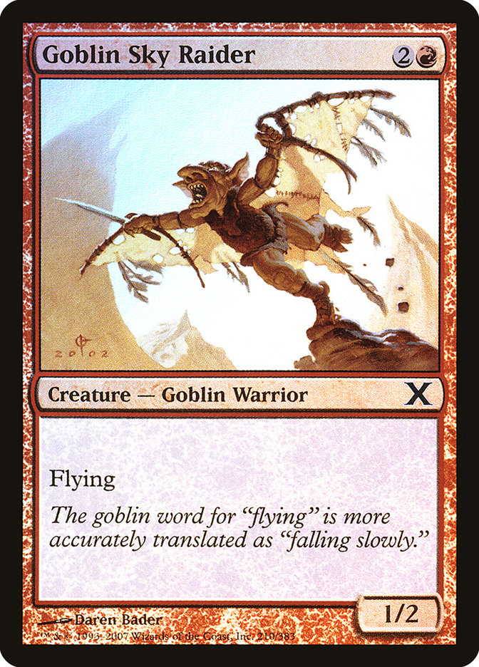 Goblin Sky Raider (Premium Foil) [Tenth Edition] | Card Merchant Takapuna