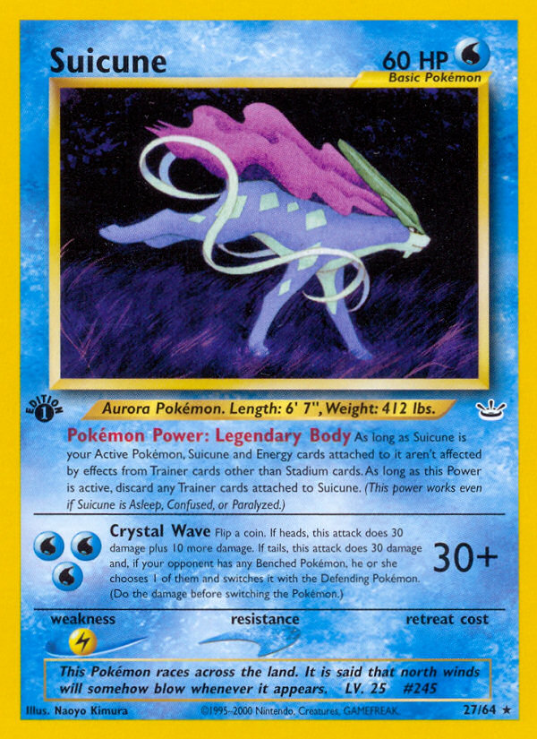 Suicune (27/64) [Neo Revelation 1st Edition] | Card Merchant Takapuna