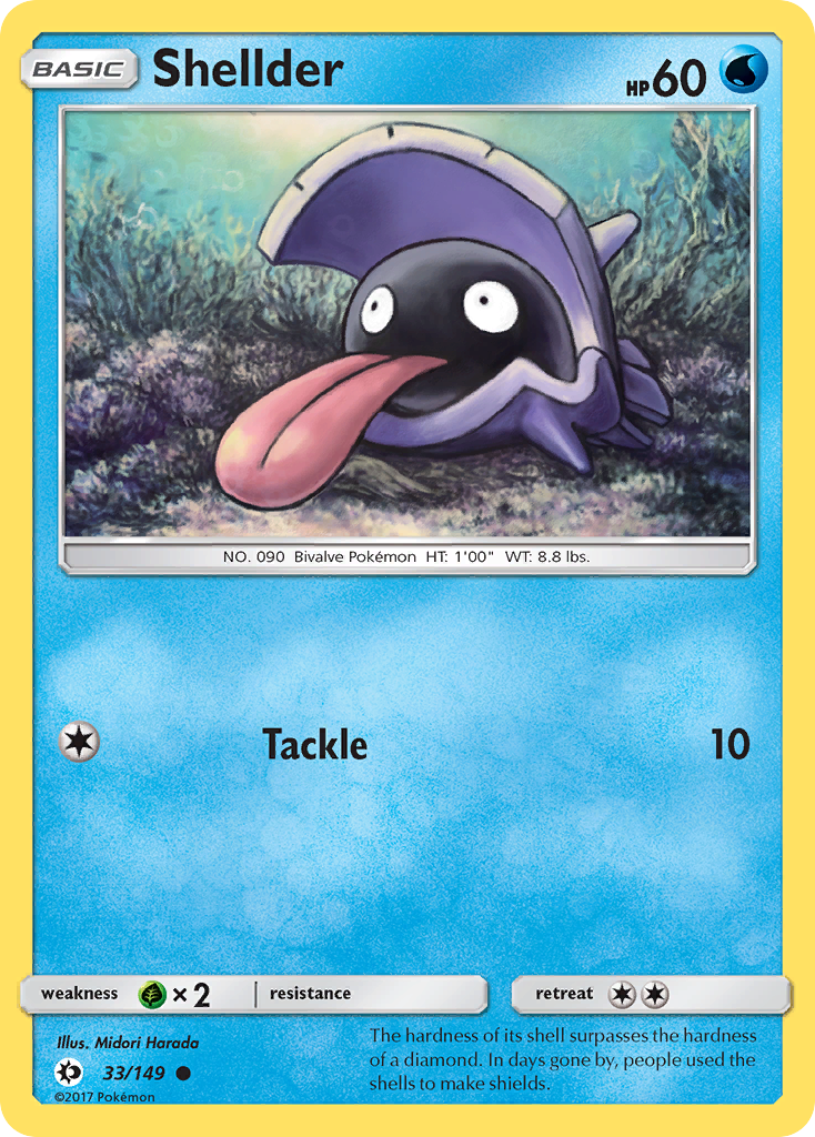 Shellder (33/149) [Sun & Moon: Base Set] | Card Merchant Takapuna