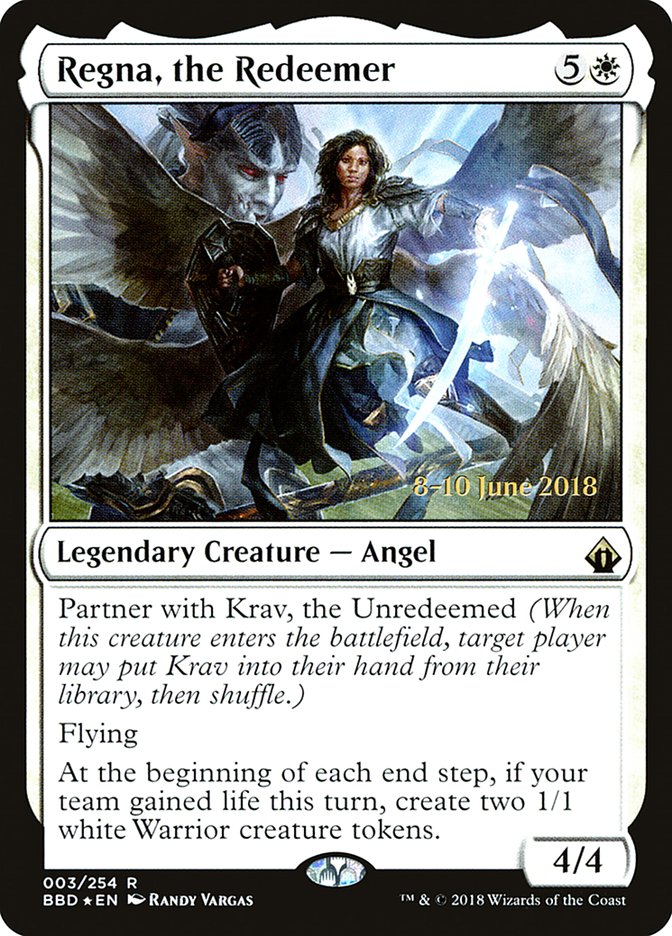 Regna, the Redeemer [Battlebond Prerelease Promos] | Card Merchant Takapuna