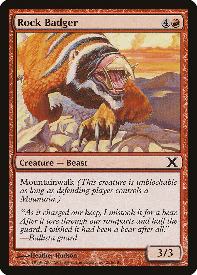 Rock Badger [Tenth Edition] | Card Merchant Takapuna