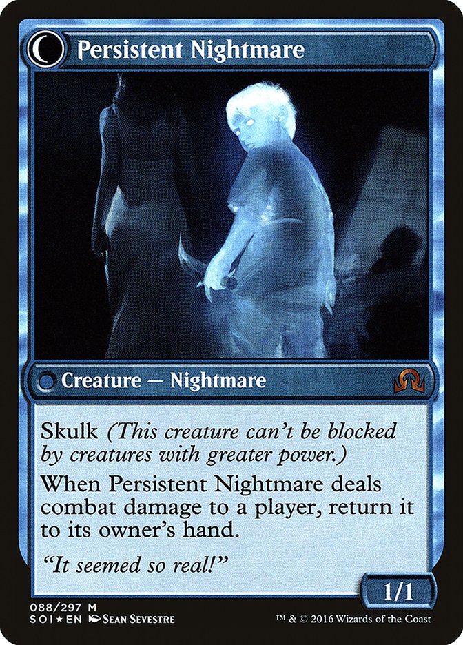 Startled Awake // Persistent Nightmare [Shadows over Innistrad Prerelease Promos] | Card Merchant Takapuna