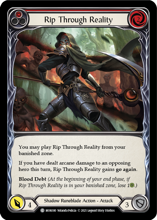 Rip Through Reality (Red) [MON180-RF] (Monarch)  1st Edition Rainbow Foil | Card Merchant Takapuna