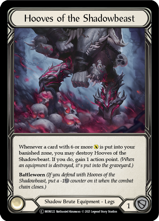 Hooves of the Shadowbeast [U-MON122] (Monarch Unlimited)  Unlimited Normal | Card Merchant Takapuna