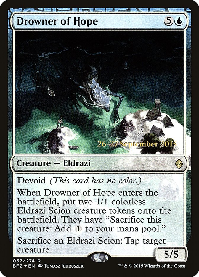 Drowner of Hope [Battle for Zendikar Prerelease Promos] | Card Merchant Takapuna