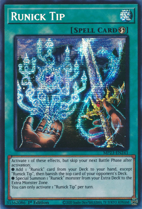 Runick Tip [MP23-EN241] Prismatic Secret Rare | Card Merchant Takapuna