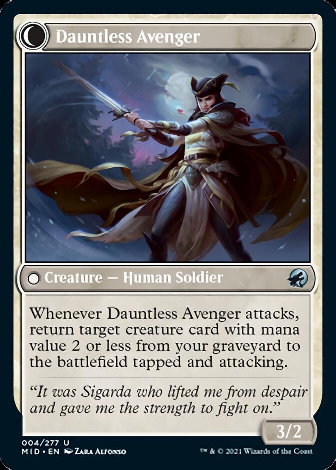 Bereaved Survivor // Dauntless Avenger [Innistrad: Midnight Hunt] | Card Merchant Takapuna