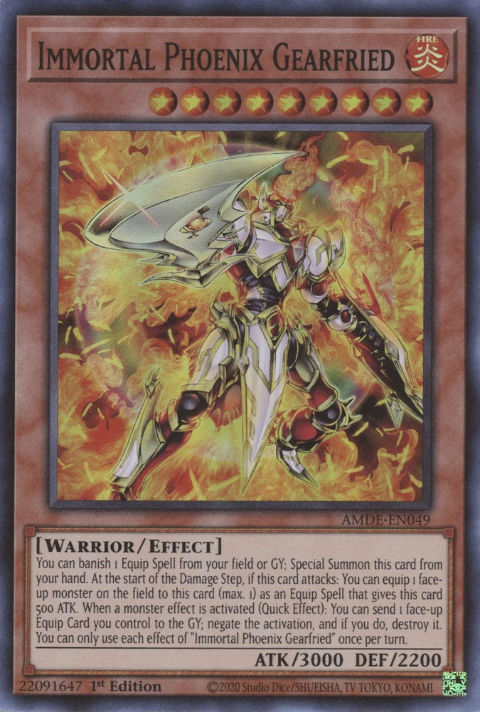 Immortal Phoenix Gearfried [AMDE-EN049] Super Rare | Card Merchant Takapuna