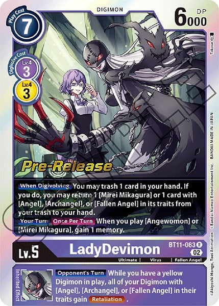 LadyDevimon [BT11-083] [Dimensional Phase Pre-Release Promos] | Card Merchant Takapuna