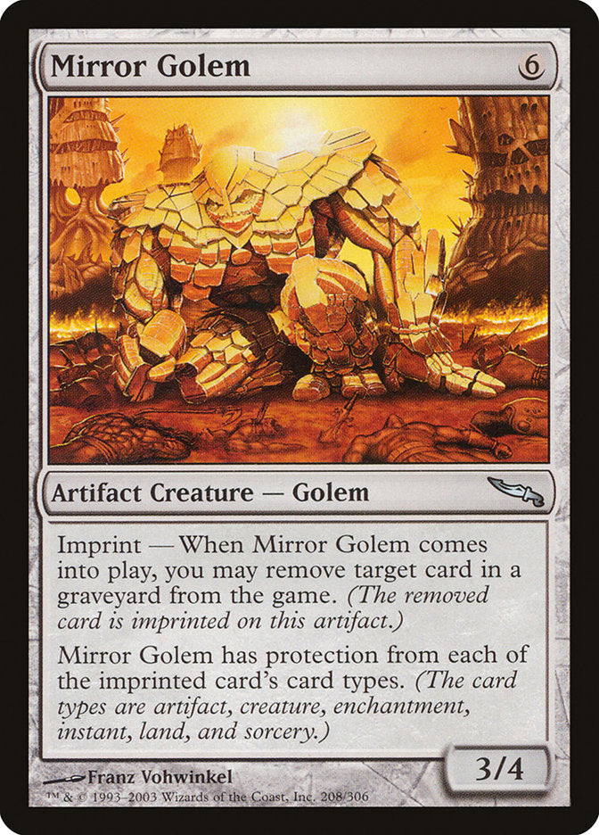 Mirror Golem [Mirrodin] | Card Merchant Takapuna